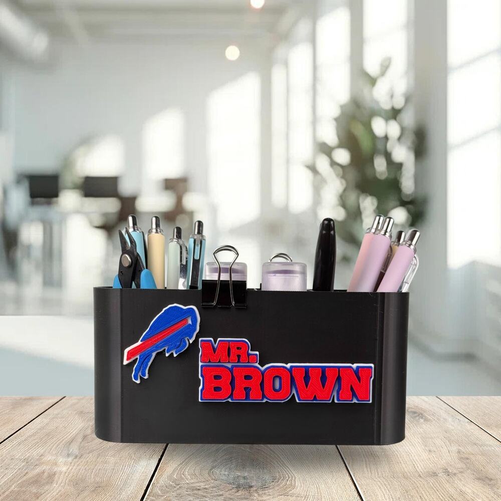 Personalized Bills Desk Organizer, Bills Office Gifts, Bills Teacher Gifts